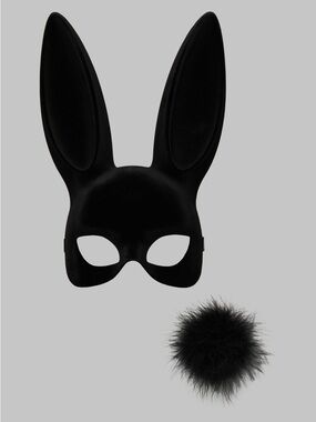 Maison Close Cheeky Black Velvet Bunny Mask and Tail